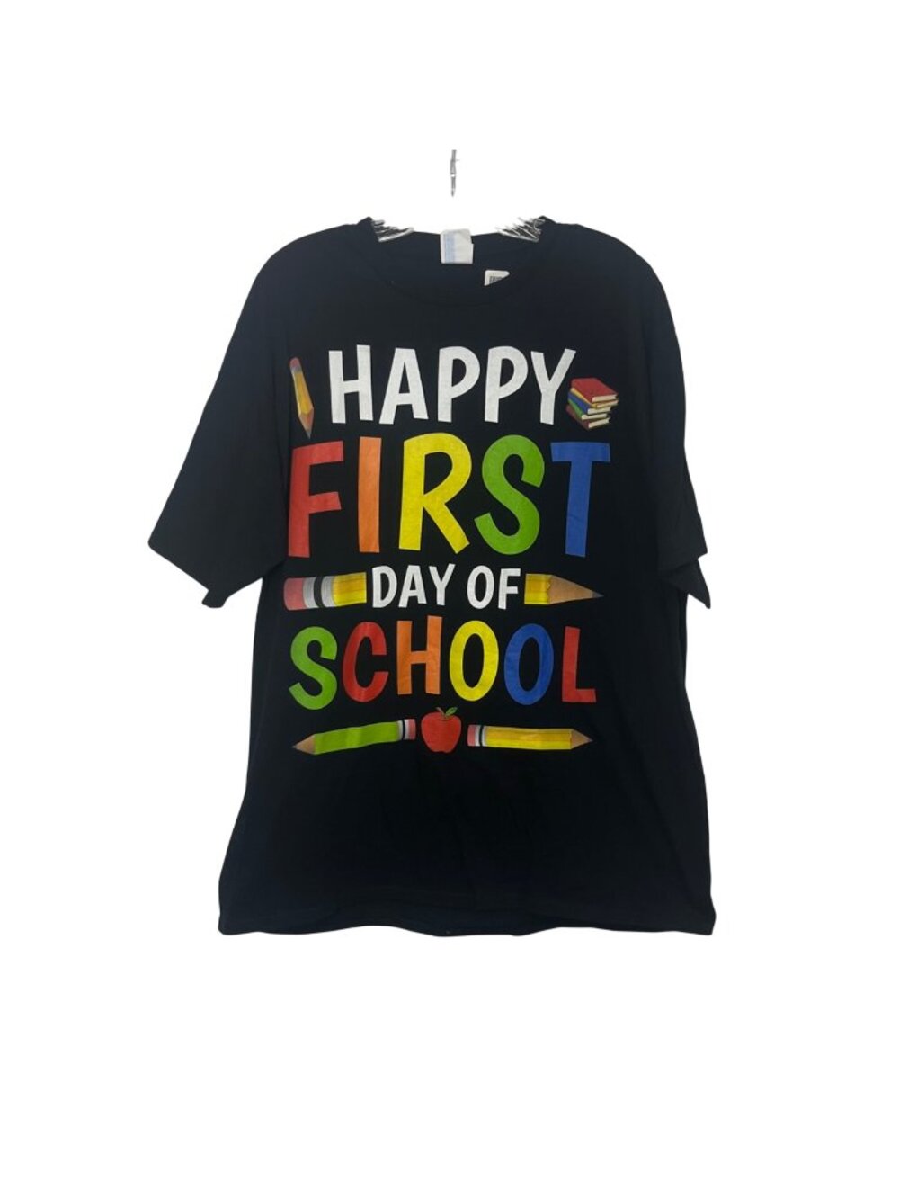 Happy First Day Of School Tshirt Mens XL Black New Port & Company